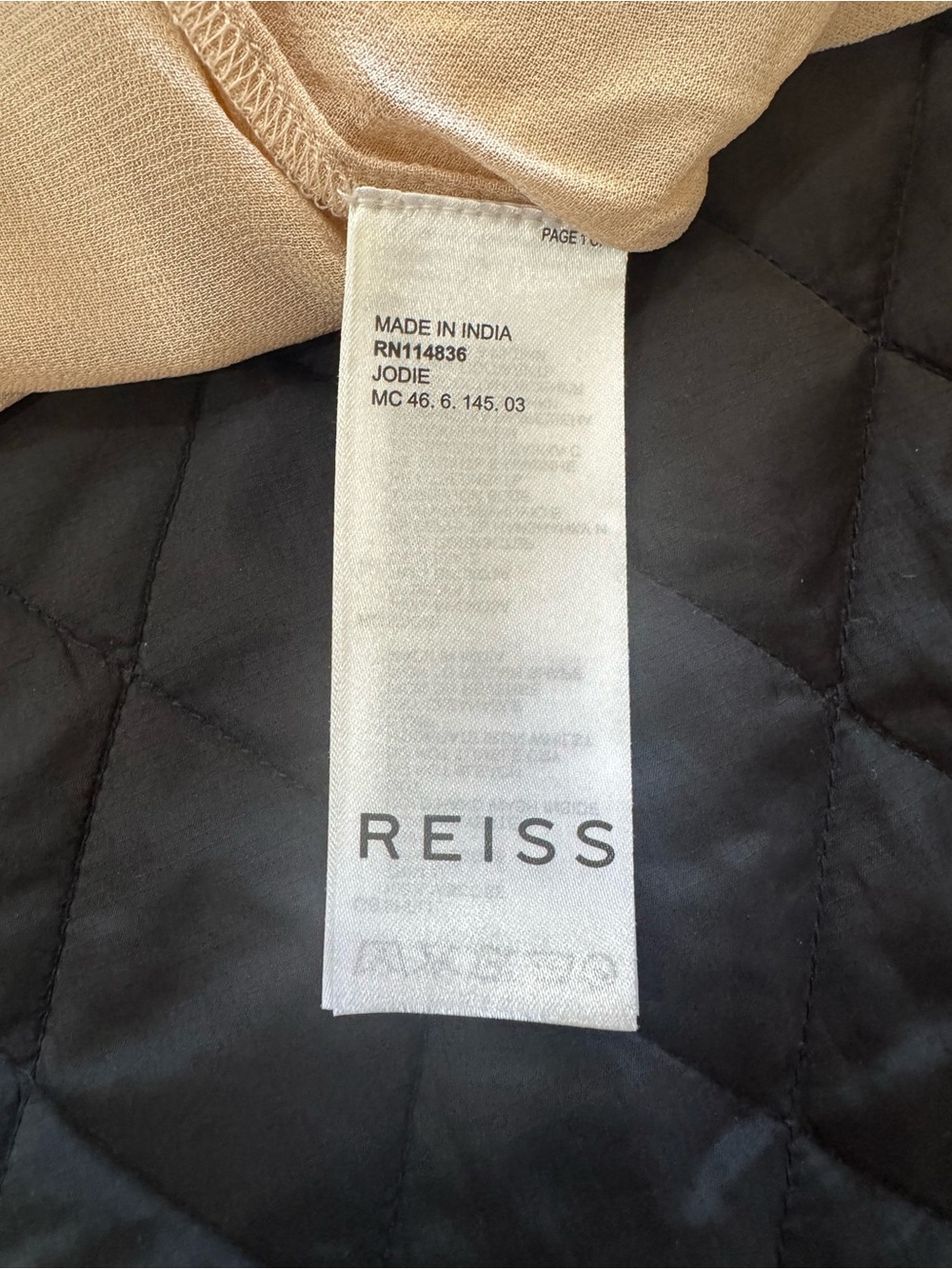 Reiss Sheer Embroidered Floral Button-Up Blouse in Beige - Picture 15 of 15